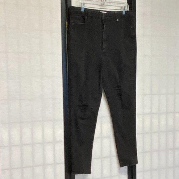 Sofia Super High Rise Rosa Curvy Distressed Ankle Button Fly Jeans 18 Stretch - Picture 3 of 13